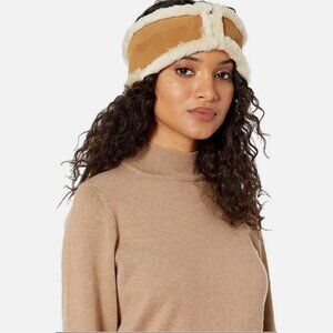 UGG Water Resistant Sheepskin Reversible Headband, Chestnut L/XL